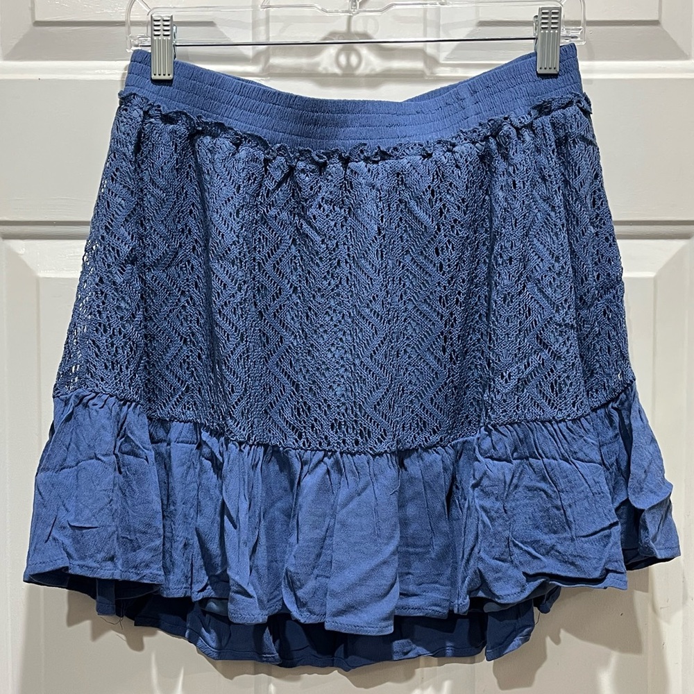 Umgee Blue Mini Skirt Women’s Sz Large ~NWT!